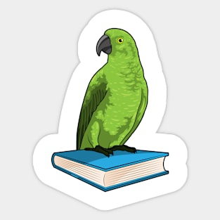 Parrot with Book Sticker